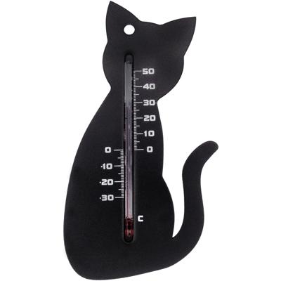Nature Thermometer kat/poes - 15 cm - kunststof - binnen/buiten