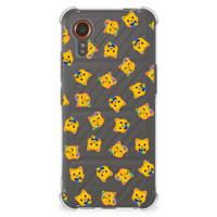 Doorzichtige Silicone Hoesje voor Samsung Galaxy Xcover 7 Katten Emojis