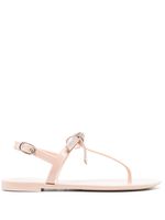 Stuart Weitzman sandales à ornements en cristal - Tons neutres