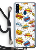 Pow Smack: Samsung Galaxy A20s Transparant Hoesje met koord