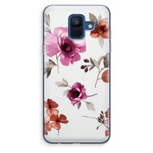 Geschilderde bloemen: Samsung Galaxy A6 (2018) Transparant Hoesje