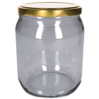 Luchtdichte weckpotten/jampotten transparant glas 540 ml - Weckpotten