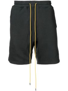 RHUDE short à taille à lien de resserrage - Noir