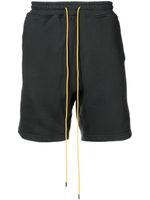 RHUDE short à taille à lien de resserrage - Noir - thumbnail