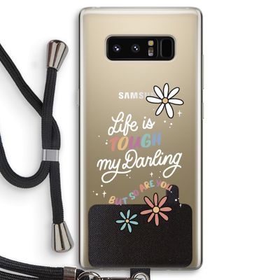 Tough Life: Samsung Galaxy Note 8 Transparant Hoesje met koord
