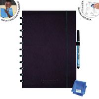 Correctbook A4 Hardcover: uitwisbaar / herbruikbaar notitieboek, gelijnd, Ink Black (zwart) - thumbnail