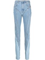 Mugler jean skinny Spiral à taille mi-haute - Bleu - thumbnail