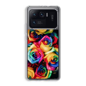 Neon bloemen: Xiaomi Mi 11 Ultra Transparant Hoesje