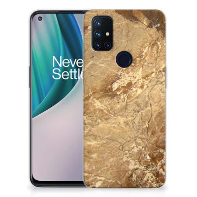 OnePlus Nord N10 5G | TPU | Siliconen hoesje | Marmer Creme