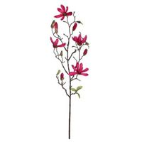 Fuchsia roze Magnolia/beverboom kunsttak kunstplant 80 cm   - - thumbnail