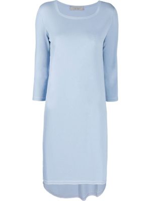 D.Exterior robe en maille à manches longues - Bleu