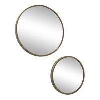 LOFT42 Mirror Spiegels Rond Antiek Messing Set van 2 - Metaal - Ø45 & Ø35 - thumbnail