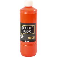 Creativ Company Textile color semi-dekkende textielverf - neon oranje, 500ml
