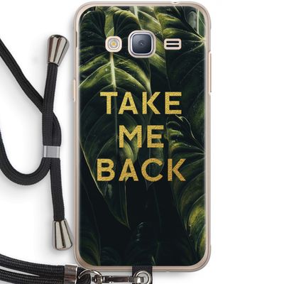 Take me back: Samsung Galaxy J3 (2016) Transparant Hoesje met koord