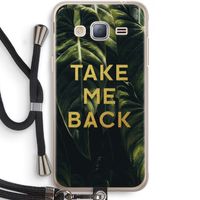 Take me back: Samsung Galaxy J3 (2016) Transparant Hoesje met koord