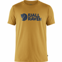 Fjallraven Logo T-shirt Heren Geel - thumbnail