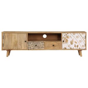 The Living Store Stereo TV-kast - Massief mangohout - 140x30x40 cm