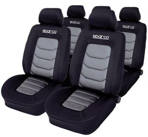 Stoelhoezenset Sparco Zwart / Grijs (11-delig) (ook geschikt voor Side-Airbags) SP90066