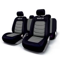 Stoelhoezenset Sparco Zwart / Grijs (11-delig) (ook geschikt voor Side-Airbags) SP90066