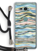 Watercolor Agate: Sony Xperia XZ2 Compact Transparant Hoesje met koord