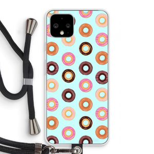 Donuts: Pixel 4 Transparant Hoesje met koord