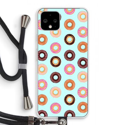 Donuts: Pixel 4 Transparant Hoesje met koord