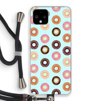 Donuts: Pixel 4 Transparant Hoesje met koord