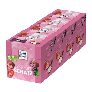 Ritter Sport - Choco-blokjes Joghurt Schatz - 4x 176g