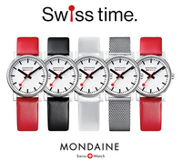 Mondaine horlogeband BM20046 / FE19416.20Q Leder Zwart 16mm
