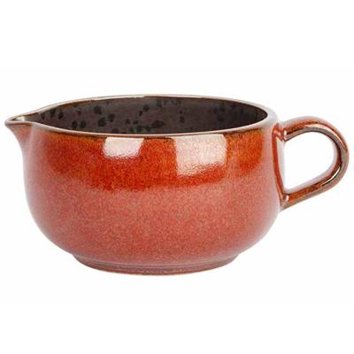 Cosy & trendy Melk/schenk kannetje - porselein - bruin - 11 x 4 cm - schenktuit/handvat