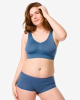 HEMA Dames Shorties Stretch Katoen - 2 Stuks Blauw (blauw)