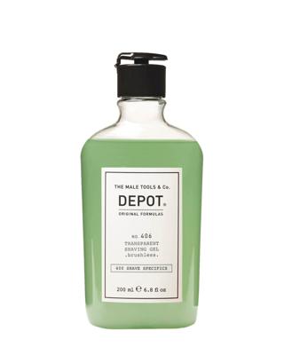 Depot Male Tools Shaving & Beard No.406 Transparent Shaving Gel Brushless 200ml | Voor Mannen