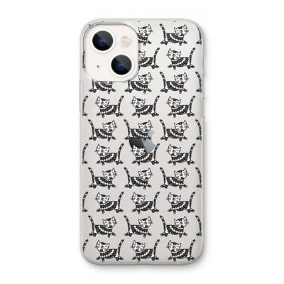 Zwarte poes: iPhone 13 mini Transparant Hoesje