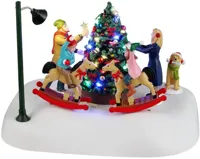 Lemax rockin&apos; around the christmas tree bewegend kerstdorp tafereel Caddington Village 2024
