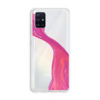 Paarse stroom: Galaxy A51 4G Transparant Hoesje
