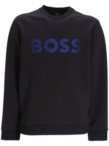 BOSS sweat en coton à logo imprimé - Noir