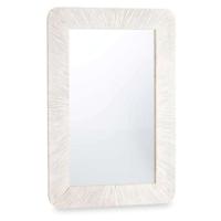 Wandspiegel Gift Decor Wit Bruin Strepen 90 x 60 x 2 cm Rechthoekig