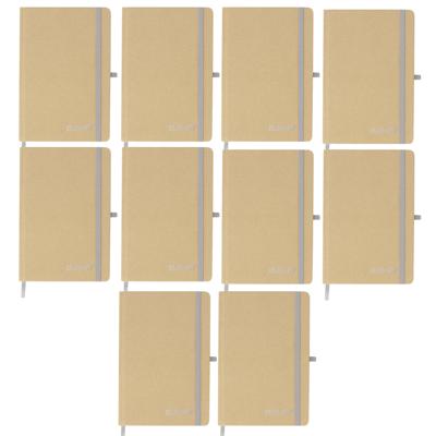 Notitieboekje Elevate - 10x - A5 formaat - goud - 14 x 21 cm ? karton/papier ? Opschrijfboekje