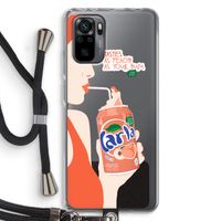 Peach please!: Xiaomi Redmi Note 10 Pro Transparant Hoesje met koord