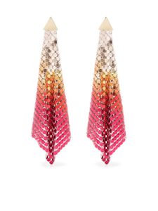 Rabanne boucles d'oreilles Pixel Flow - Rose