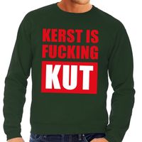 Foute kersttrui Kerst Is Fucking Kut groen voor heren