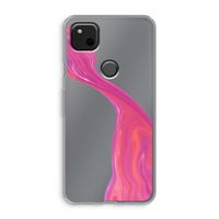 Paarse stroom: Google Pixel 4a Transparant Hoesje