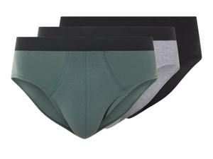 LIVERGY 3 heren onderbroeken - Plus size (Zwart/grijs/groen, 3XL)