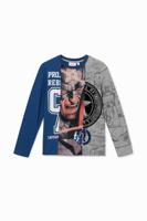 T-shirt met superhelden en omkeerbare pailletten - BLUE - 9/10