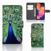 Samsung Galaxy A10 | Telefoonhoesje | Met pasjeshouder | Pauw