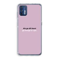 gij moogt er zijn: Motorola Moto G9 Plus Transparant Hoesje