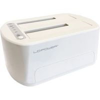 LC-Power LC-DOCK-U3-VI basisstation voor opslagstations USB 3.2 Gen 1 (3.1 Gen 1) Type micro-B Wit