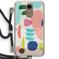 Bold Rounded Shapes: LG K10 (2017) Transparant Hoesje met koord