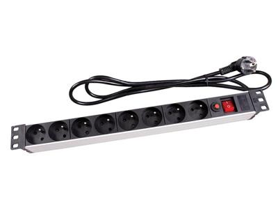 8-voudige stekkerdoos penaarde voor 19 inch rack - Velleman
