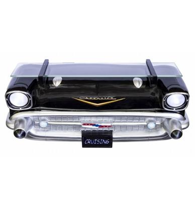 1957 Chevrolet Bel-Air Neus Als Muurplank Zwart